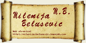 Milenija Belušević vizit kartica